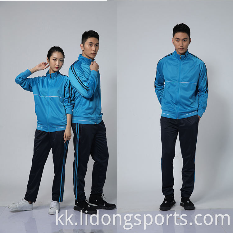 LIDONG Custom Zepered Fashion Stassion брендінің логотипі Outdoor Polyser Mens Tracksuit